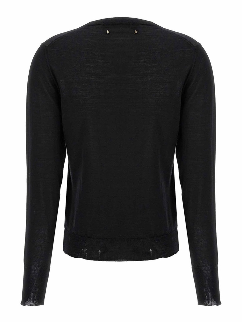 Golden Goose Demilee Sweater Navy Wool Crewneck Distressed M - Picture 3 of 4